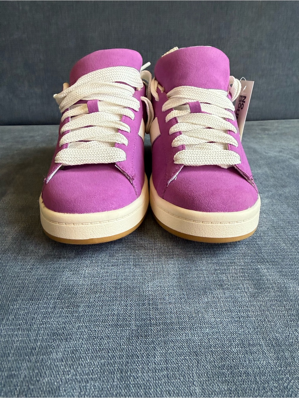 No Boundaries Women’s Purple Lace Up Chunky Skater Sneakers SZ 8 New Casual - Picture 4 of 9